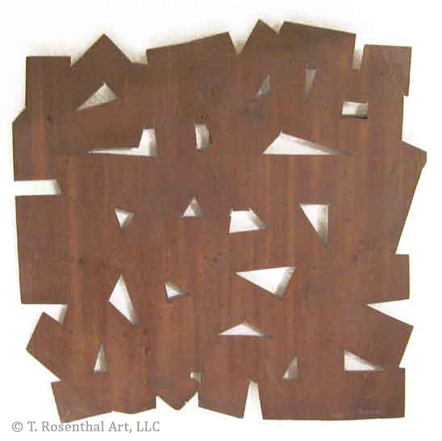 Untitled wall sculpture, 1995 Rusted Steel 48 x 48 x 3 inches