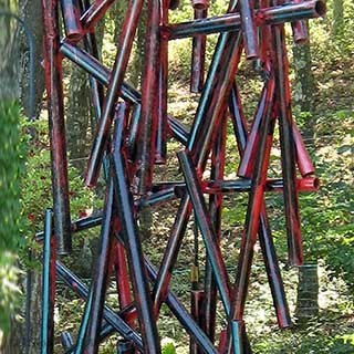 Untitled, 1998 Painted Welded Aluminum 103 x 46 x 35 inches
